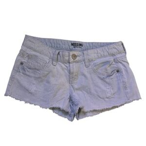 Women’s NWOT Mossimo Supply Co blue and white light pin stripe shorts
